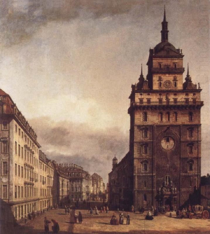 Square with the Kreuz Kirche in Dresden, Bernardo Bellotto